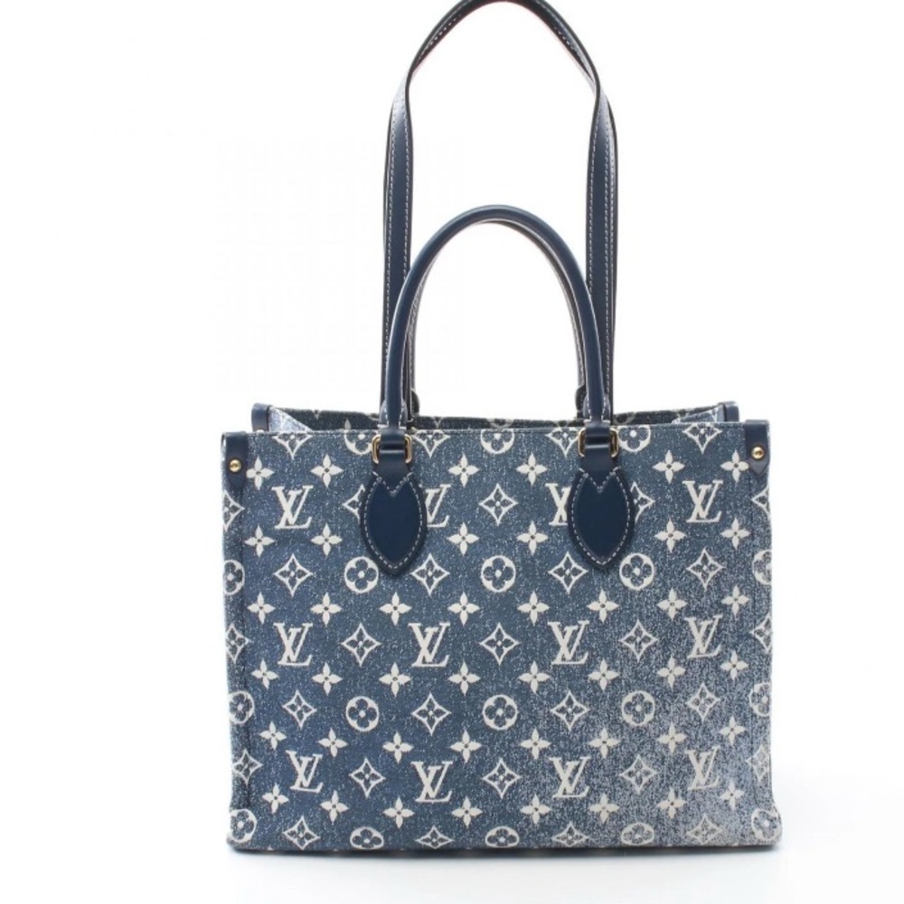 Louis Vuitton Blue and White Monogram Fabric